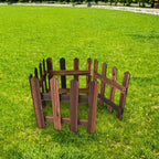 Decorative wooden garden fence for flower beds and outdoor areas