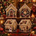 3D Wooden Christmas House Diamond Painting Kit for Adults
