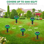 Ultrasonic Mole Repellent 4 Pack