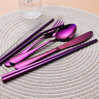 Cutlery Set GoCutlery | 4-piece for on the go | Stainless Steel & BPA-free | With Transport Case