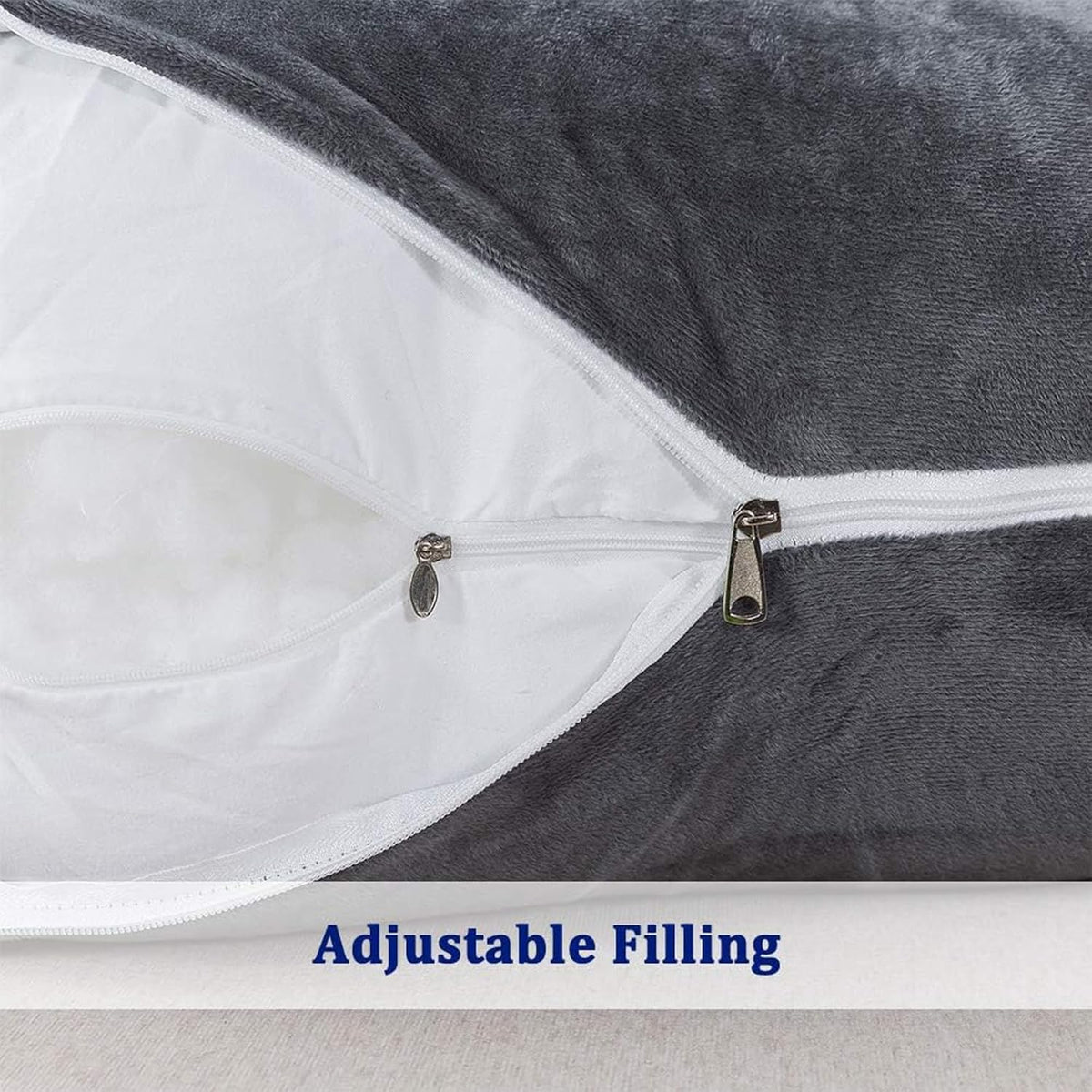 J-Shaped Maternity Support Pillow for Side Sleeping and Breastfeeding