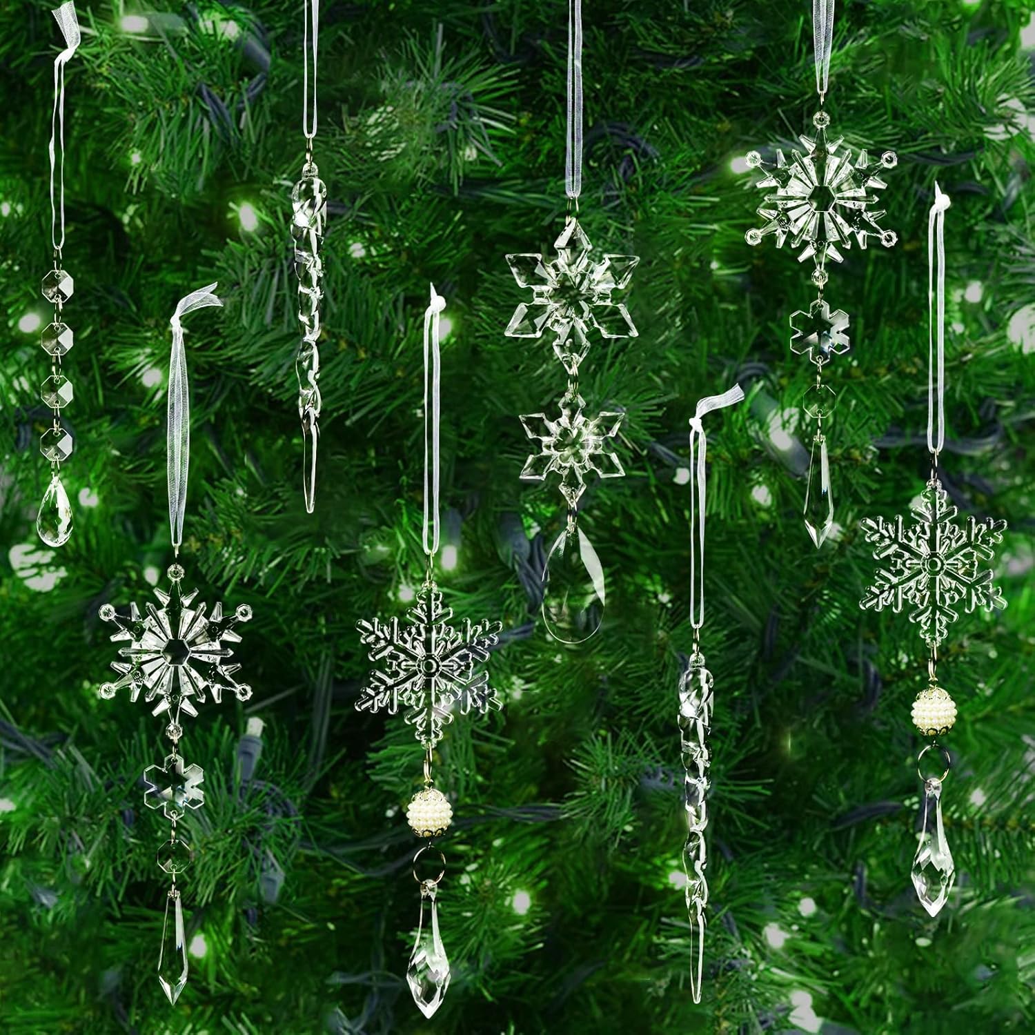 Crystal Christmas Ornaments Set - ShineBright