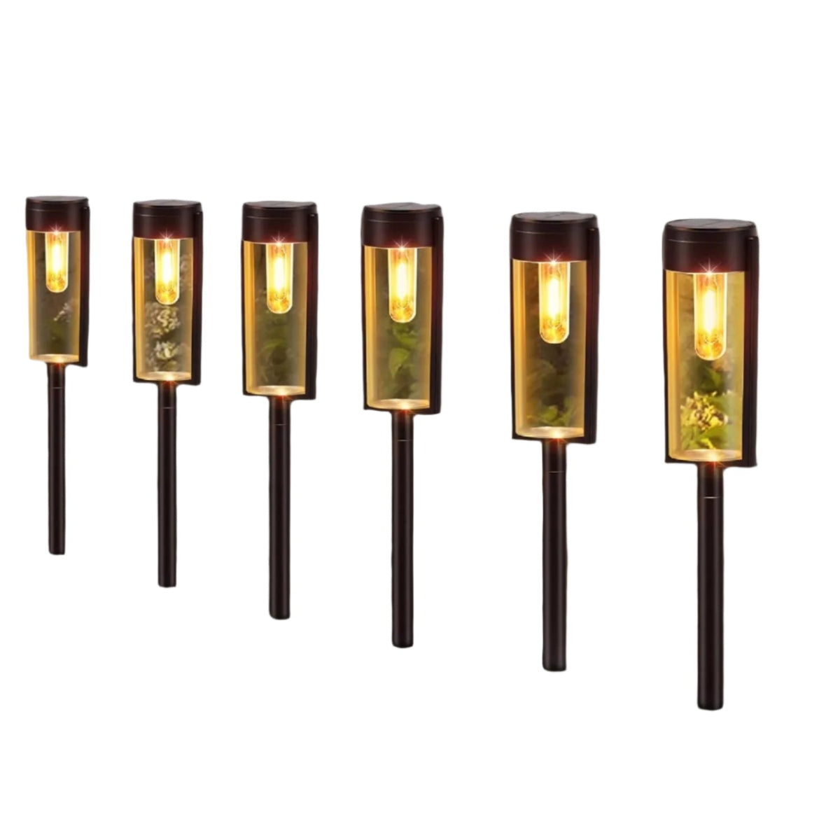 Waterproof solar-powered outdoor lighting