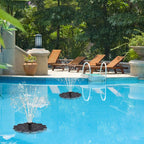 Solar-powered fountain for the garden – Flower design water feature for ponds and pools