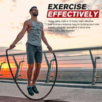Adjustable weight jump rope for cardio & strength training