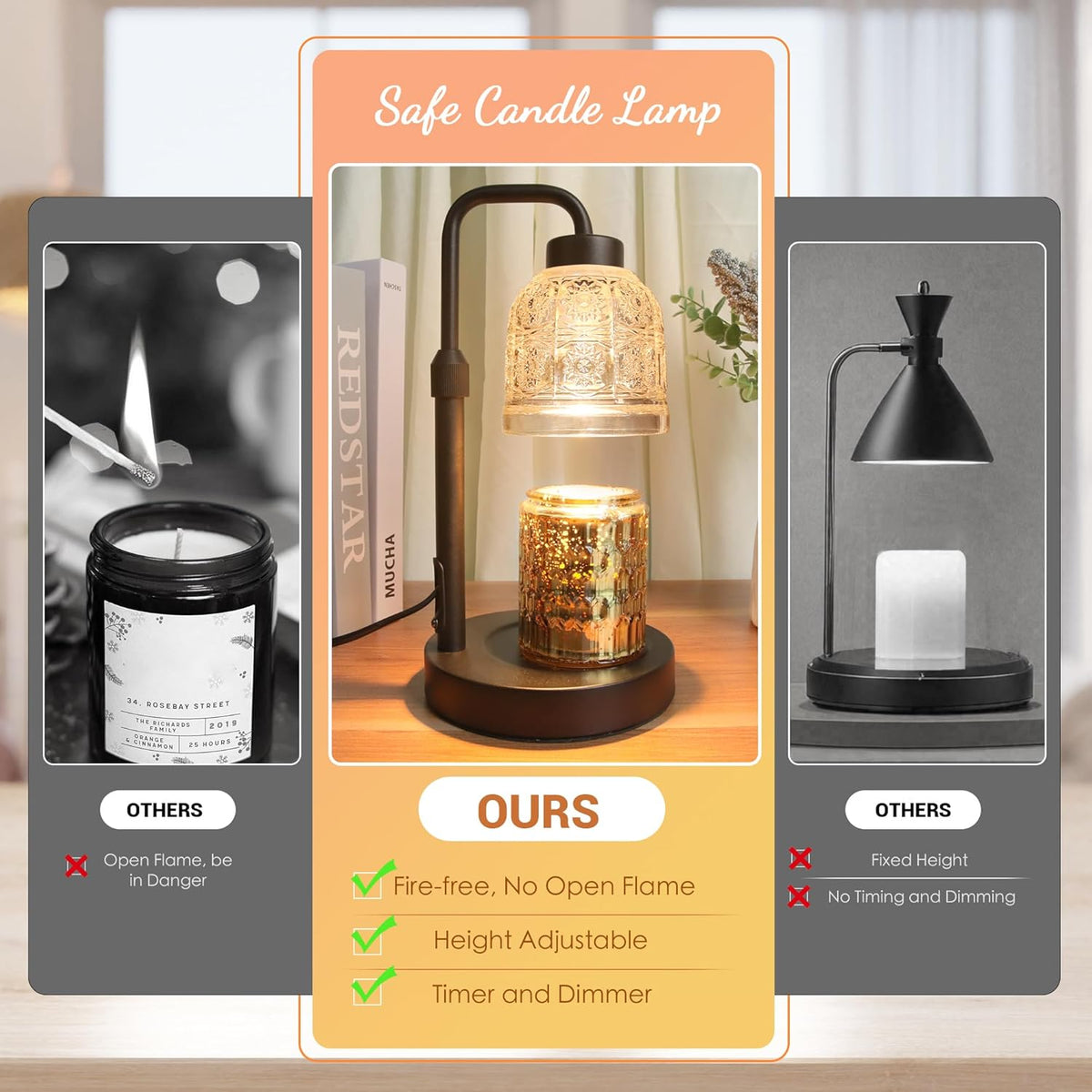 Candle Warmer Lamp with Timer