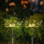 4 Piece Solar Firework Garden Lights - Weatherproof LED Decorative Lighting, Solar Energy for Garden and Patio