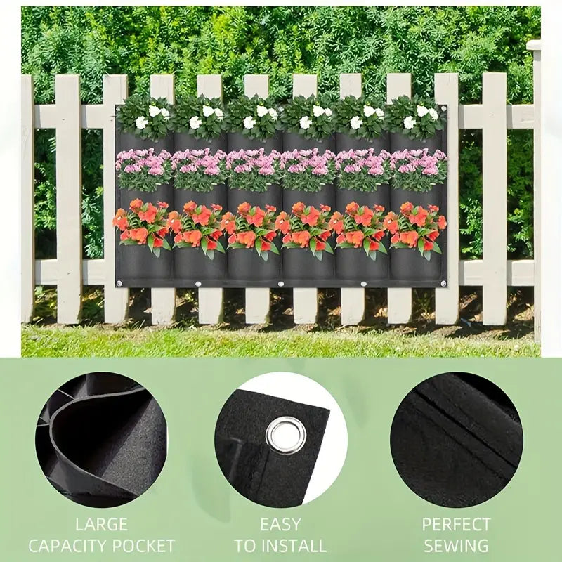 Felt Plant Bag for Vertical Wall Mounting – Three-dimensional, Non-woven Plant Bag