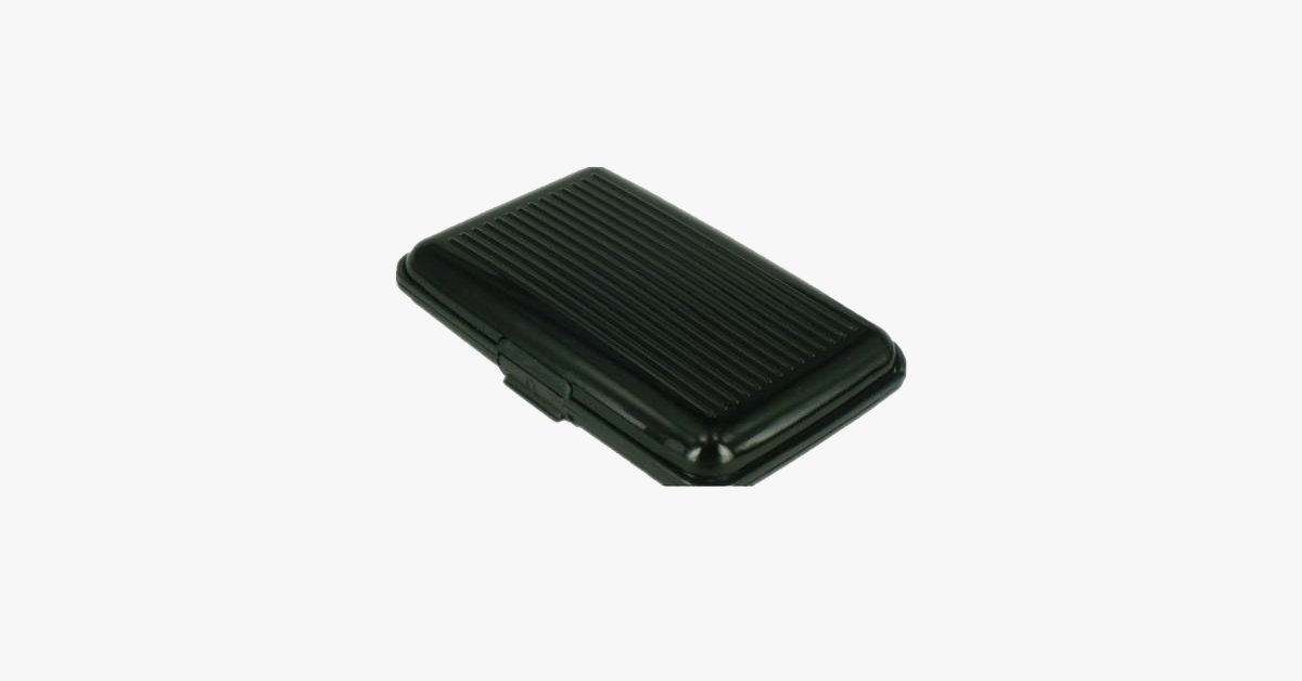 Aluminium Metal Glossy Card Holder - Stylish Travel Wallet - Best Protection Against RFID Scanning
