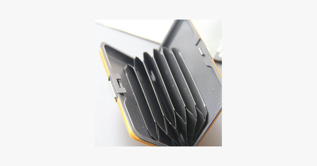 Aluminium Metal Glossy Card Holder - Stylish Travel Wallet - Best Protection Against RFID Scanning