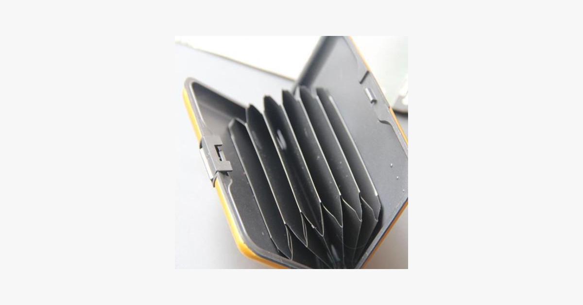 Aluminium Metal Glossy Card Holder - Stylish Travel Wallet - Best Protection Against RFID Scanning