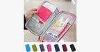 Travel wallet with zipper - Classic design - Multicolor - Separate compartments for business cards
