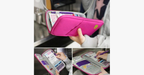 Travel wallet with zipper - Classic design - Multicolor - Separate compartments for business cards