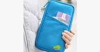 Travel wallet with zipper - Classic design - Multicolor - Separate compartments for business cards