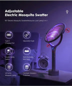 5-in-1 mosquito repellent with insect swatter & LED lamp