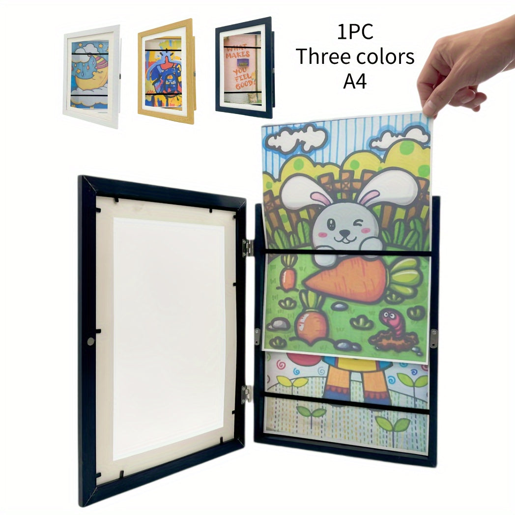 KidArtFrame – Cartoon Kids' Photo Frame with Wooden Frame