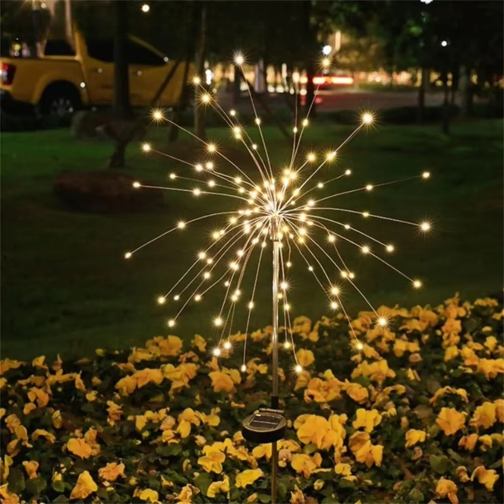Enchanting Solar LED Fireworks Garden Light - 90/150 LED Waterproof Outdoor String Lamp