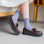 5 Pair Vintage Flower Embroidery Socks