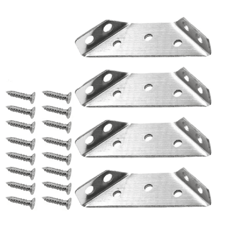 Universal Stainless Steel Furniture Corner Connectors (10 pieces)