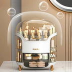 Luxury Transparent Makeup Organizer with Sliding Doors and Drawers