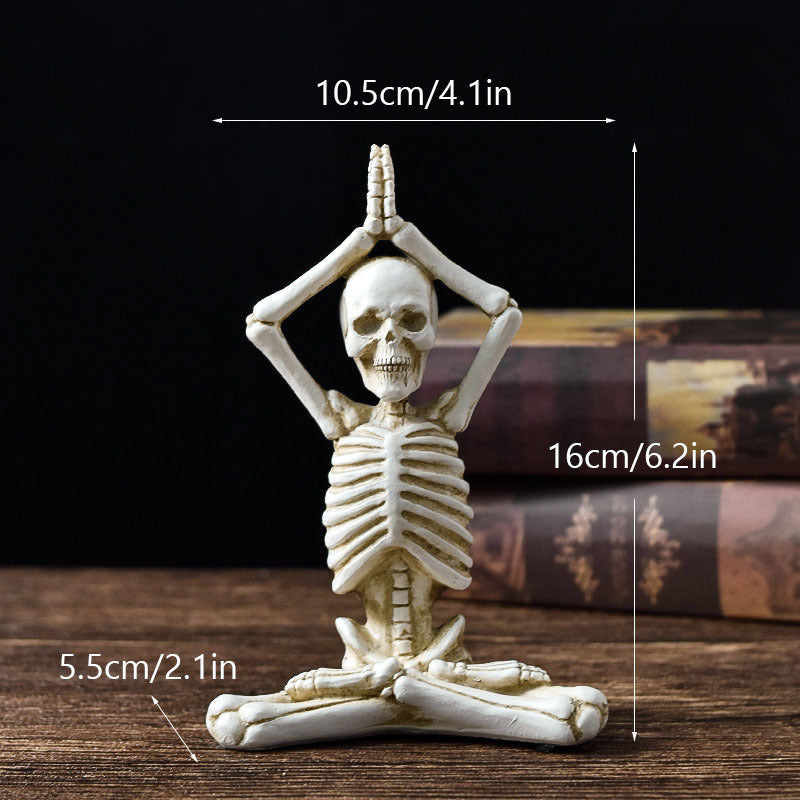 Halloween Figurine – Resin Ornament in Vintage White or Black