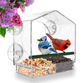 Bird feeder in the window for outdoor use