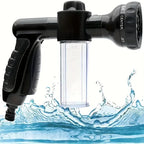 Multi-Function Car Wash Gun with Microfiber Attachment