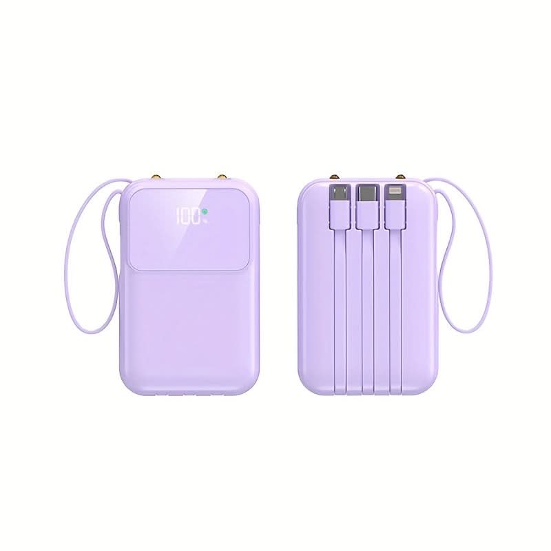 10000mAh Portable Power Bank with Cables