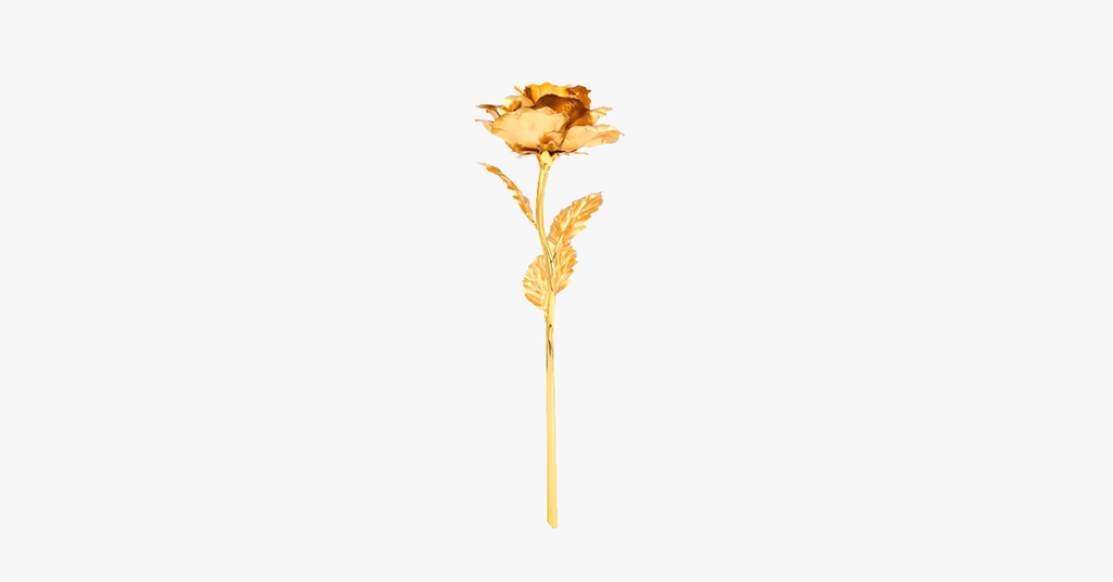 24K gold-plated real rose with gift box