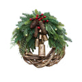 Boho Christmas wreath with bells | Door & wall decoration | Handmade