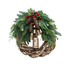 Boho Christmas wreath with bells | Door & wall decoration | Handmade