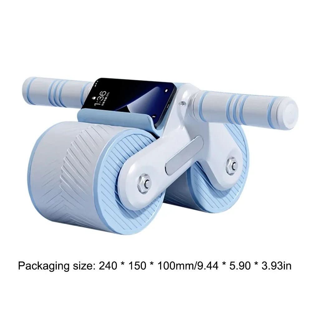 Roller - Non-slip abdominal trainer wheel with recoil function