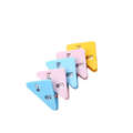 Triangular data closure clips