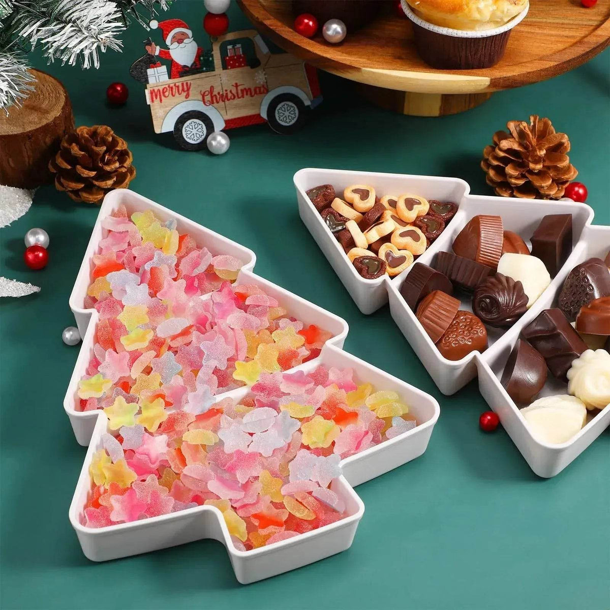Creative Christmas Tree Fruit Platter Tray