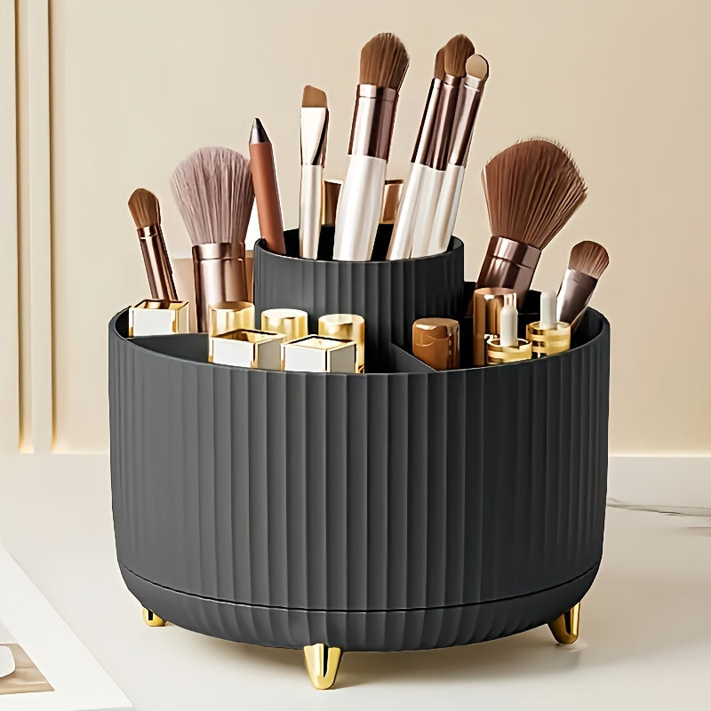 GlamSpin – 360° Rotating Makeup & Desk Organiser with 5 Compartments