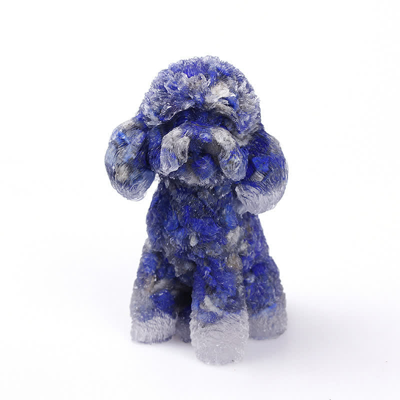 Natural Crystal Poodle Gemstone Decoration