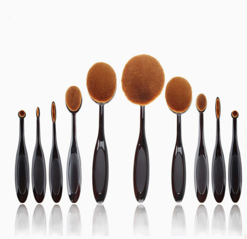 The Midas Touch' 10-piece oval brush set