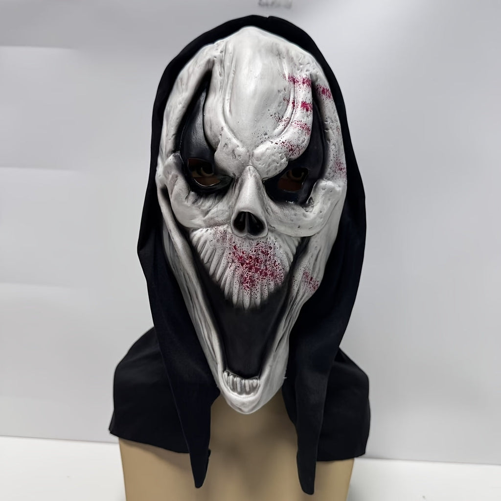 Adult Full Head Halloween Scary Mask | Skull Design Hooded