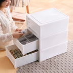 Modular Sliding Storage Box, Stackable Drawer Design