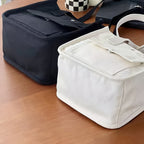 UrbanEase Canvas Slingbag – White Shoulder Bag with Magnetic Closure and Adjustable Strap