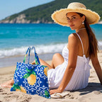 Sun Lounger Towel with Pockets Storage in a Bag