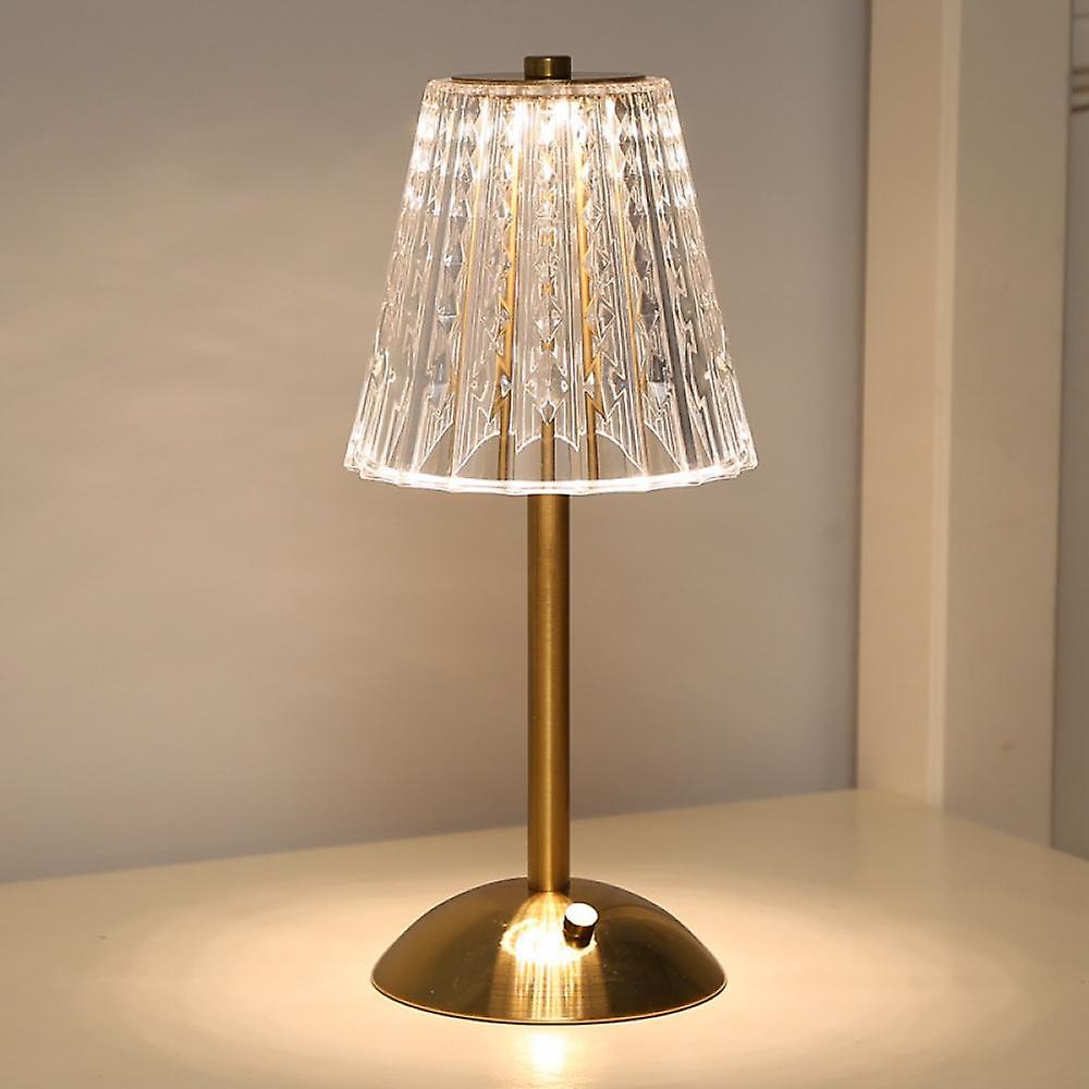 – Gold crystal table lamp