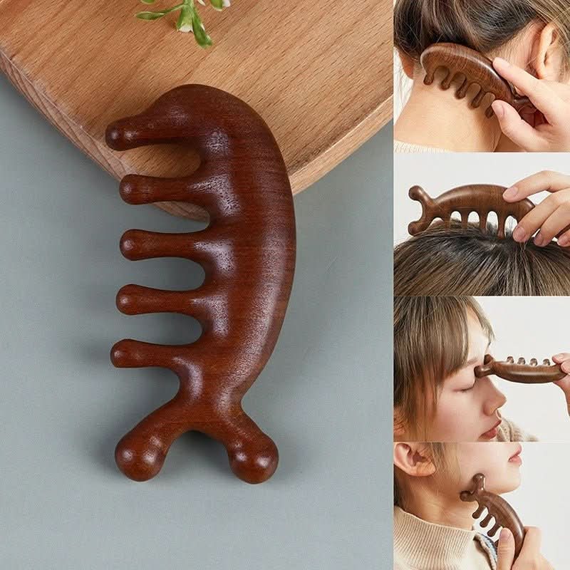 Luxury Sandalwood Massage Comb | Antistatic & ideal for hair care & scalp massage