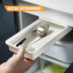 Invisible drawer under the desk – Slim, hidden storage for workspace organization