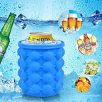 Space-saving ice cube container with lid