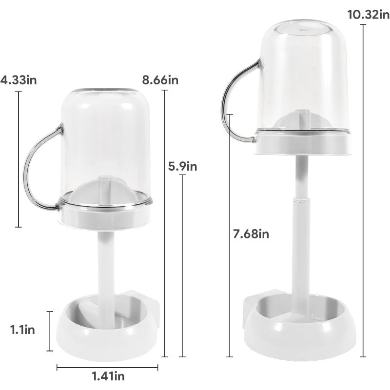 Toothbrush Holder with Dust Cover & Wash Cup