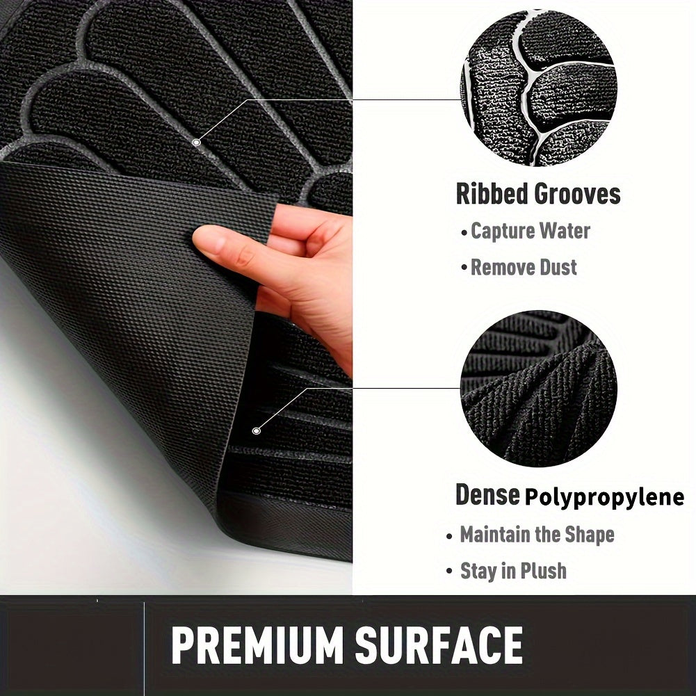 Semi-circular rubber doormat – Durable and non-slip for indoor and outdoor use