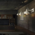 Weathered White Dome Wall Lamp Farmhouse Style Metal 1 Light Indoor Wall Lamp Light Fixture