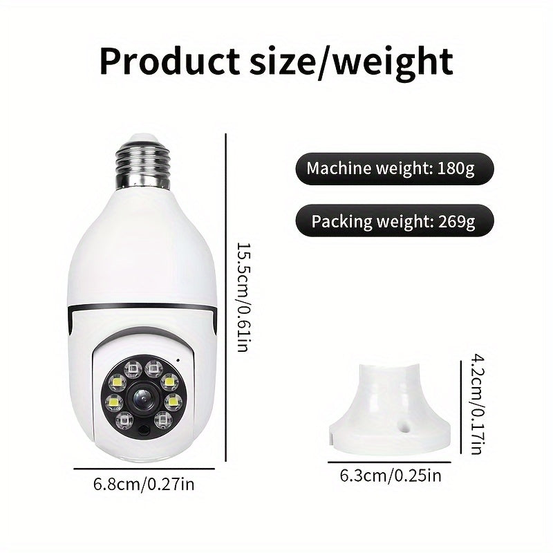 Smart Lamp Camera with HD Quality, Night Vision and Two-Way Audio for Enhanced Home Security