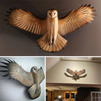 Great owl gaze in artistic edition